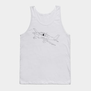 Cirrus SR22 Aircraft Illustration Tank Top